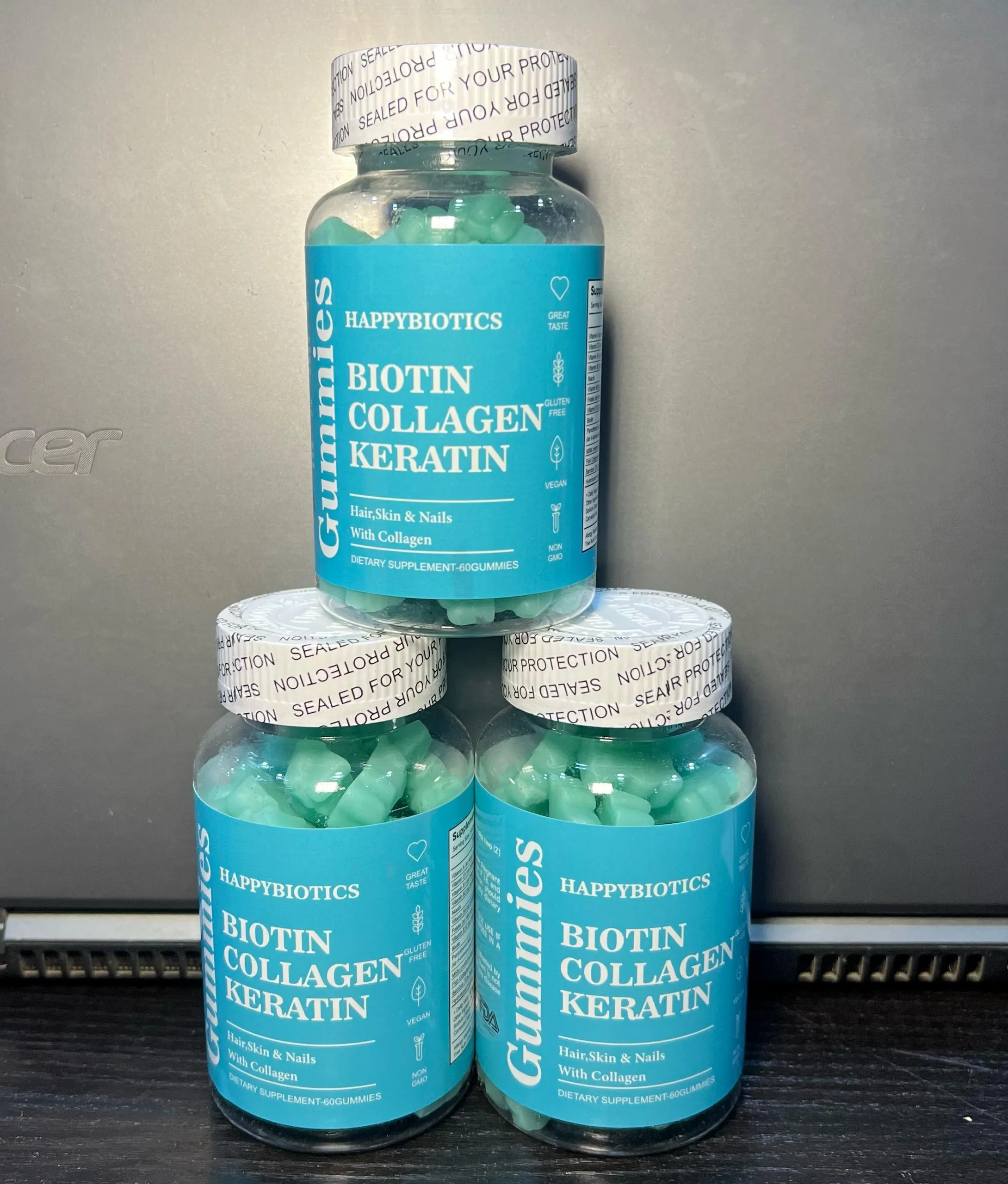 Happy Biotics Biotin Collagen Keratin Gummies Happy Biotics Biotin Collagen Keratin Gummies